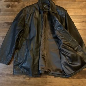 Brown leather Cherokee jacket